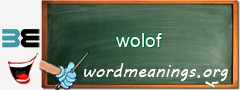 WordMeaning blackboard for wolof